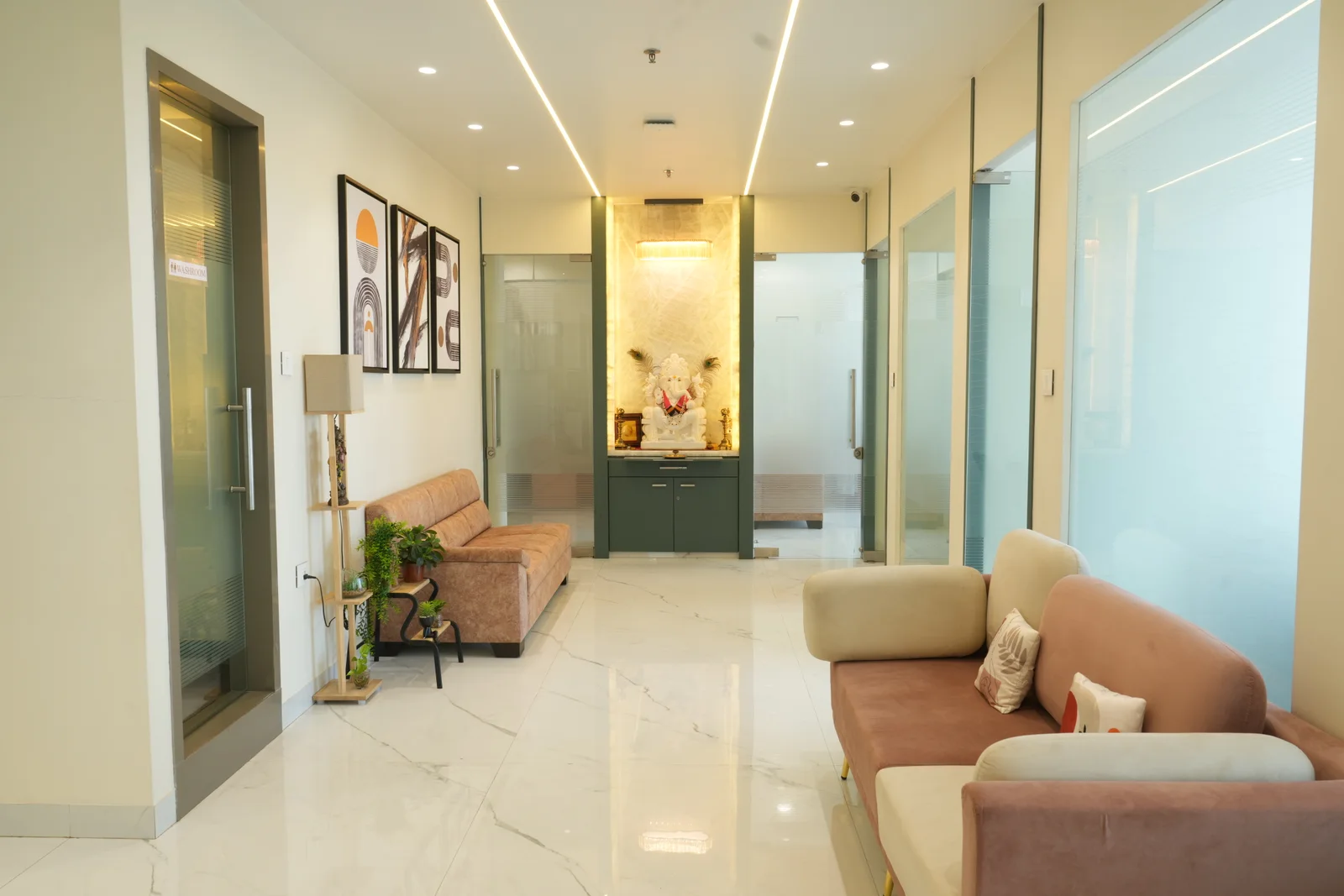 Waiting lounge at Dr. Pithadia's Dental & Healthcare Clinic, Kharghar, Navi Mumbai